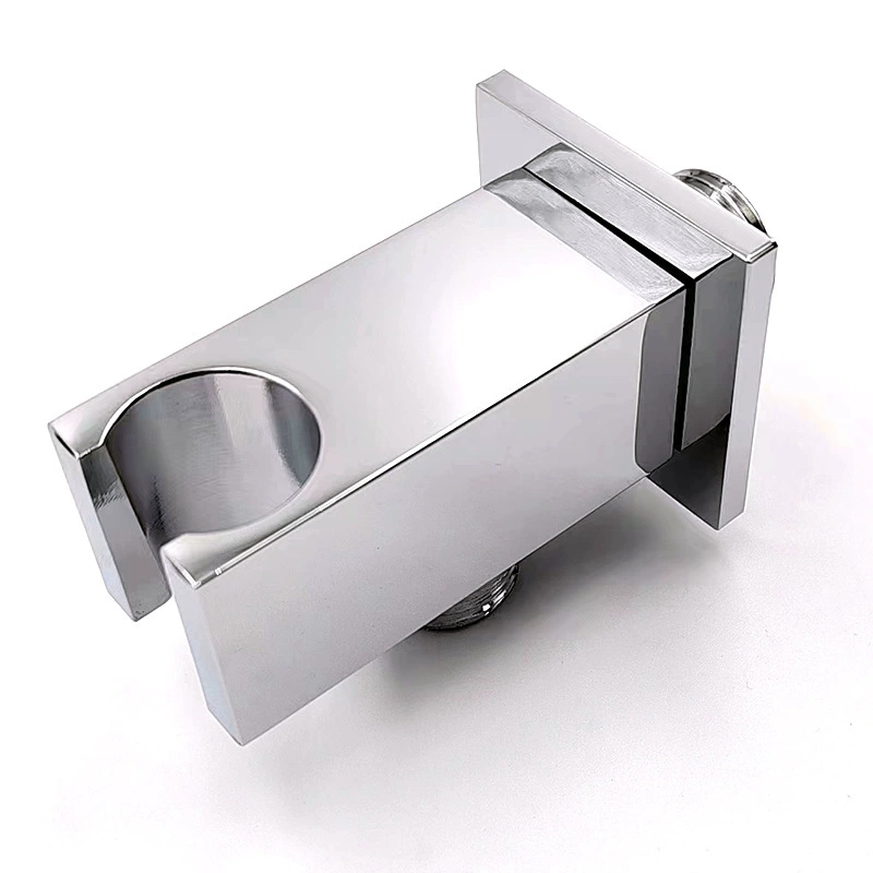 Duschhalter und Halterung aus Messing, moderne, minimalistische, verdeckte, quadratische Handbrausehalterung