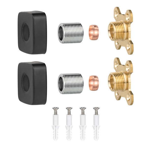 Schwarze quadratische Duscharmaturplatte