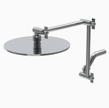 Doppelgelenkiger, gezahnter Duscharm