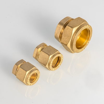 EN1254 Kompressions-Anschlagende aus geschmiedetem Messing für Rohrverschraubungen bei Niederdruck-Wasserversorgung