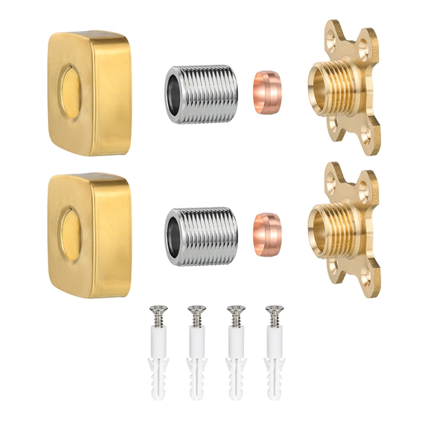 Goldene quadratische Duscharmaturplatte