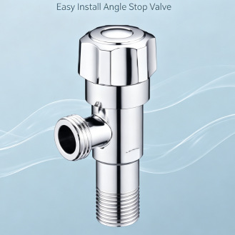 Hochwertiges Eckabsperrventil aus Edelstahl, leckagefreies Wasserabsperrventil mit 1/2-Zoll-Gewinde und mehrseitigem Knopf für Badezimmer-, Toiletten- und Warmwasserbereiterinstallationen