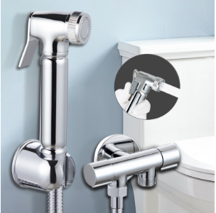 Handbrause aus massivem Messing mit Duschkopf – Hochdruck-Wasserpistole für die Badezimmerreinigung