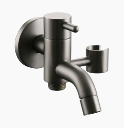 Kaltwasserhahn aus massivem Messing, Mehrzweckhahn für Waschmaschine und Moppspüle mit Spritzpistolen-Eckventil